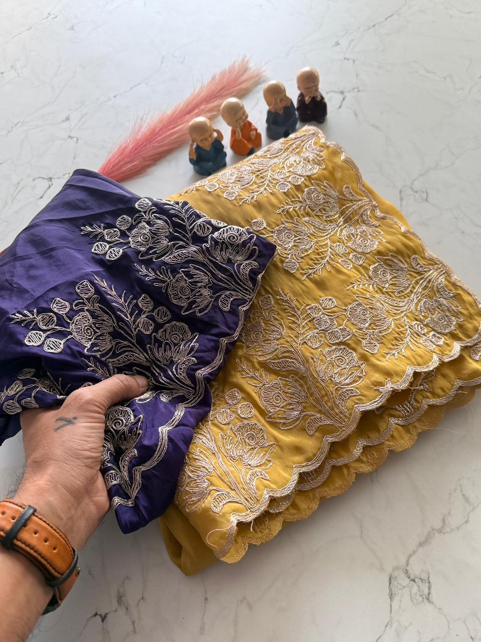 Beautifull Premoim HO Silk With Codding Work Saree