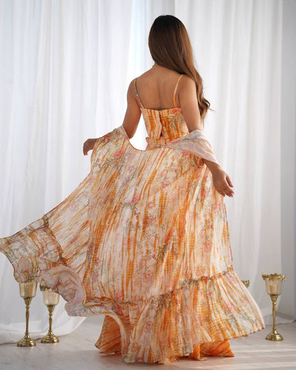Blooming Grace Floral Shrug Palazzo Set