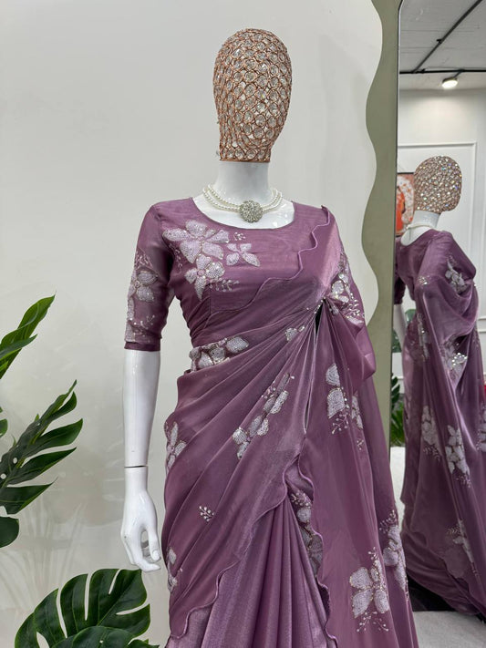 Most Demanding Hot Selling Jimmy Chu Thread & Sequence Work Saree