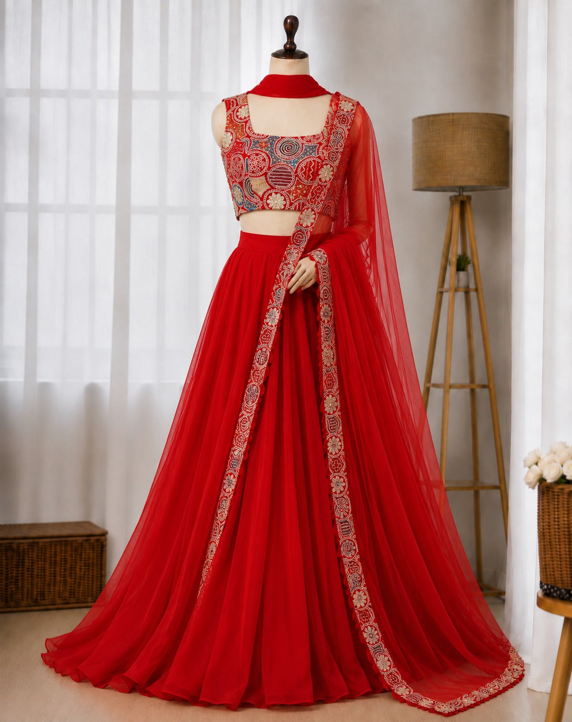 FULLY READY TO WEAR DESIGNER LEHENGA CHOLI DRESS BAZZAR