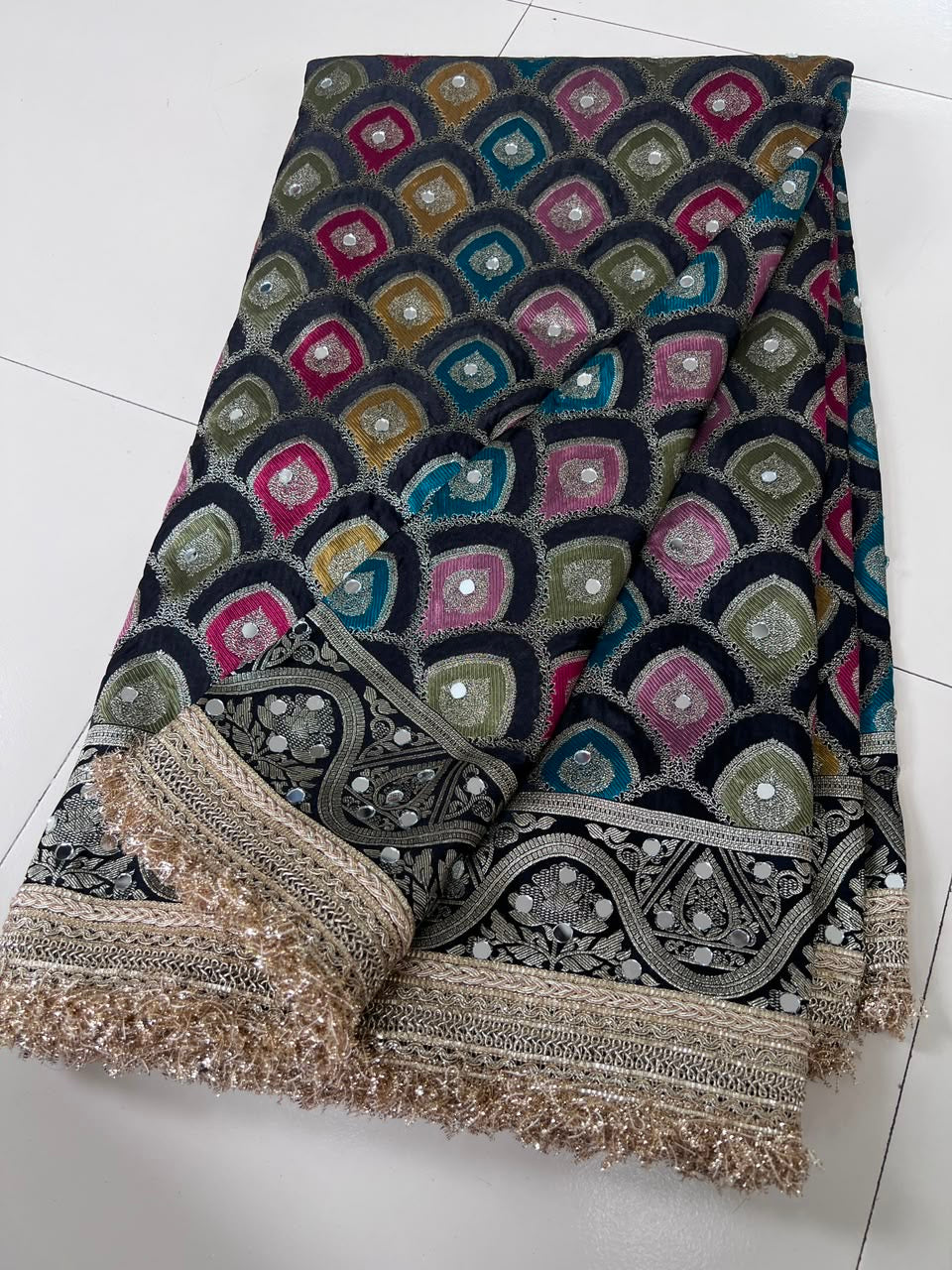 Heavy Satin Silk Banarasi Zari Rangkat Work Saree
