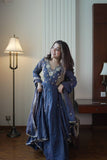 Vichitra Embroidered Gown Suit Set