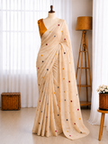 Pure Kota Checks Polka Dot Embroidery Work Saree