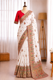Rajwadi Pashmina Silk Zari Weaving Work Saree