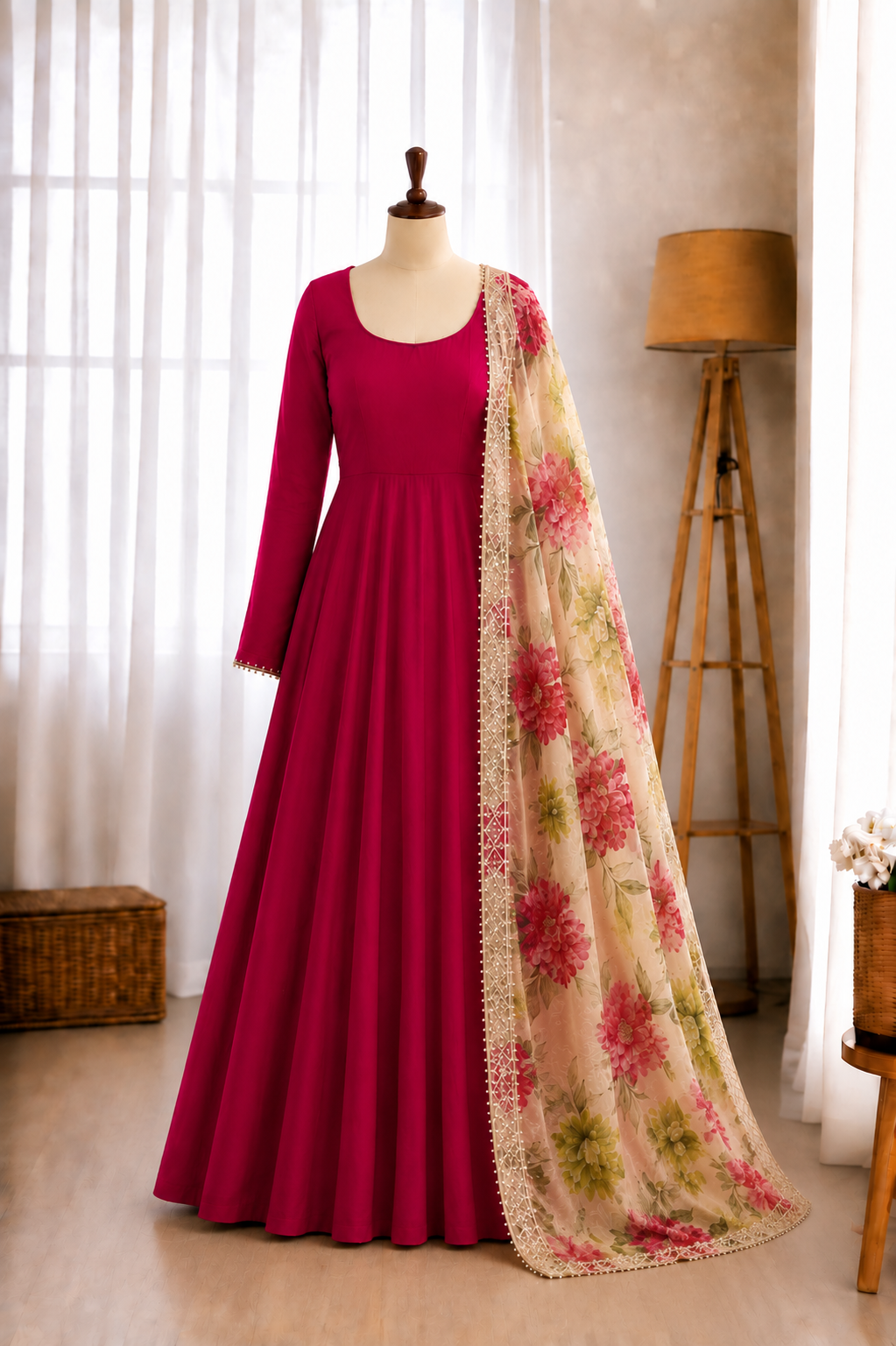 Pure Chanderi Silk Anarkali Bottom