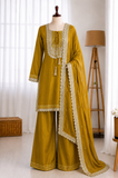 Soft Chinon Embroidery Sequence Work Top Plazzo