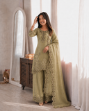 Crunchy Embroidered Plazzo Suit Set