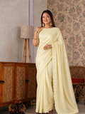 Beautiful Soft Rich Kota Doriya Silk With Applique Work Saree