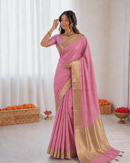 Beautiful Soft Rich Assam Silk With Zari Jacquard Weaving Work Saree