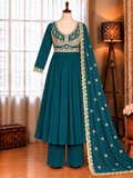 Rama Color Blooming Georgette Sequience Embroidery Work Top Pent