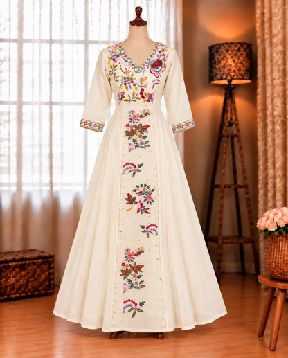 Beautifull Faux Georgette Embroidery Work Top Sharara