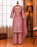 Beautifull Tissue Salsa With Sequience Work Top Plazzo