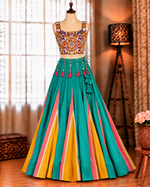Navratri Special Reyon With Lagdi Patta Work Lehenga