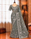 Beautifull Fendy Silk With Beds Work Saree