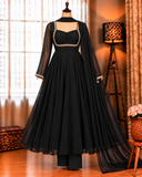 Black Color Georgette Sequience Work Anarkali