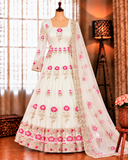 Beautifull Fendy Silk With Embroidery Work Gown