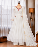 Heavy Fox Georgette Gown with Handwork & Dupatta