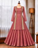 Heavy Salsa Butti Top Lehenga Set with Fancy Lace Work
