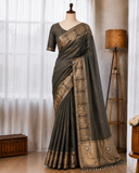 Beautifull Simmer Tissue Fabric Saree