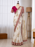 Beautifull Dollla Silk With COding Embroidery Work Saree
