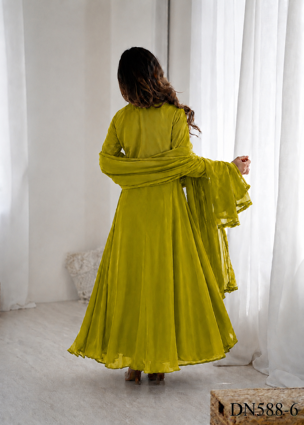 Beautiful Soft Rich Heavy Fox Georgette With Hand Work Gown Set