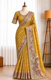 Premium Dola Silk Saree with Multicolor Sequin & Coding Work