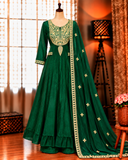 Pure Fandy Silk Gown with 3mm Sequin Embroidery Work & Dupatta