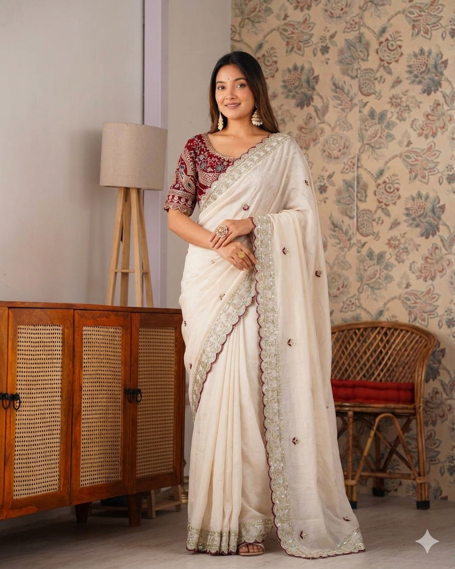 New Wear Soft Rangoli Silk With Beautiful Sequience Work Saree