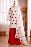 Designer Natural Crepe Heavy Embroidered Salwar Suit Set