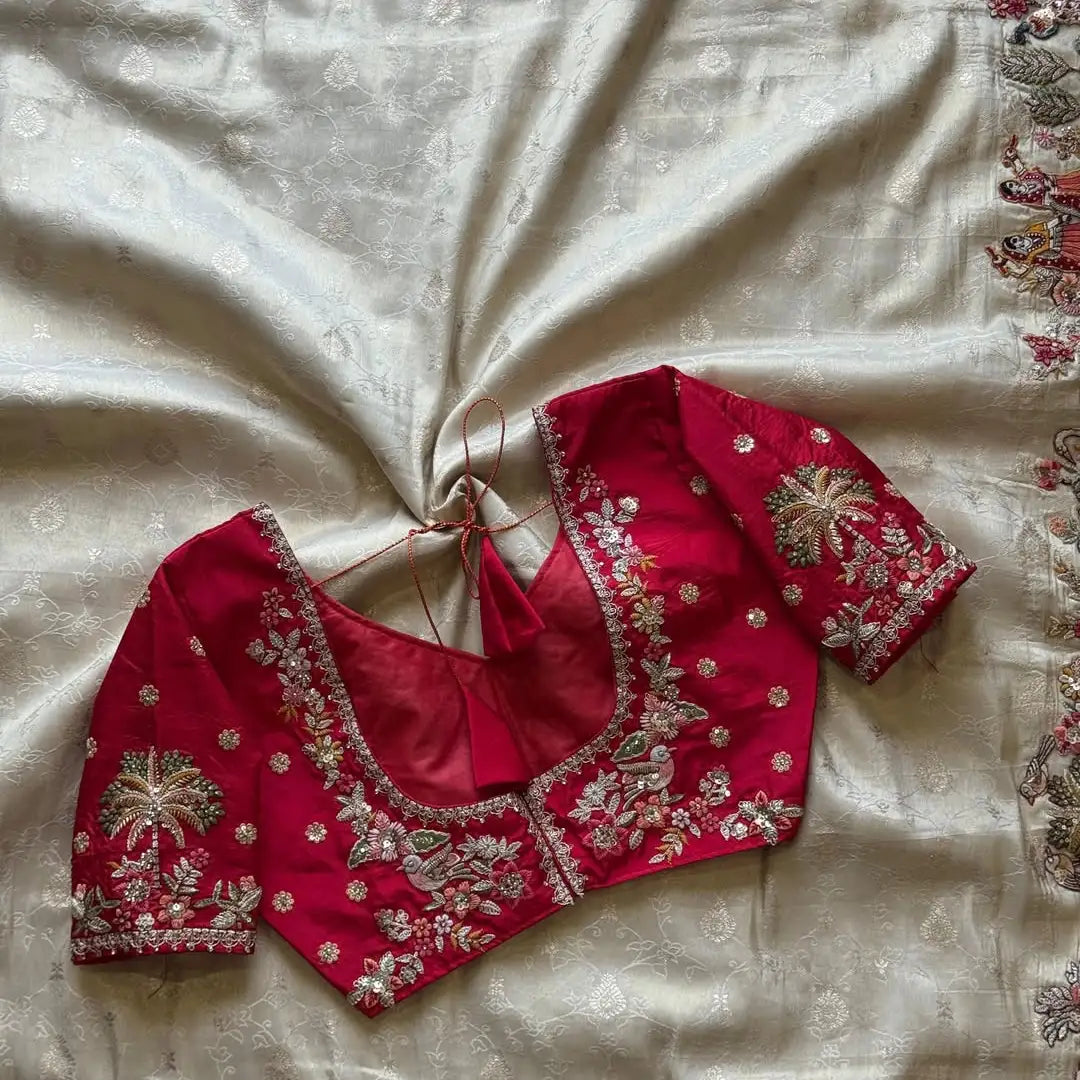 Beautiful  Dola Silk Saree With Coding And Multi Sequence Work