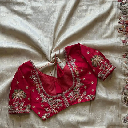 Beautiful  Dola Silk Saree With Coding And Multi Sequence Work