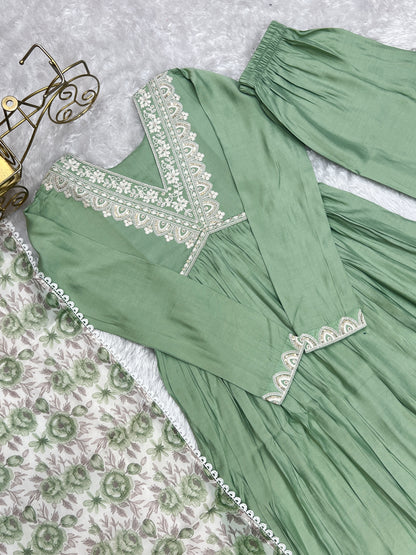 Pure Roman Silk Office Wear Kurti Set