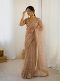 Soft Net Sequence And Dori Work Saree