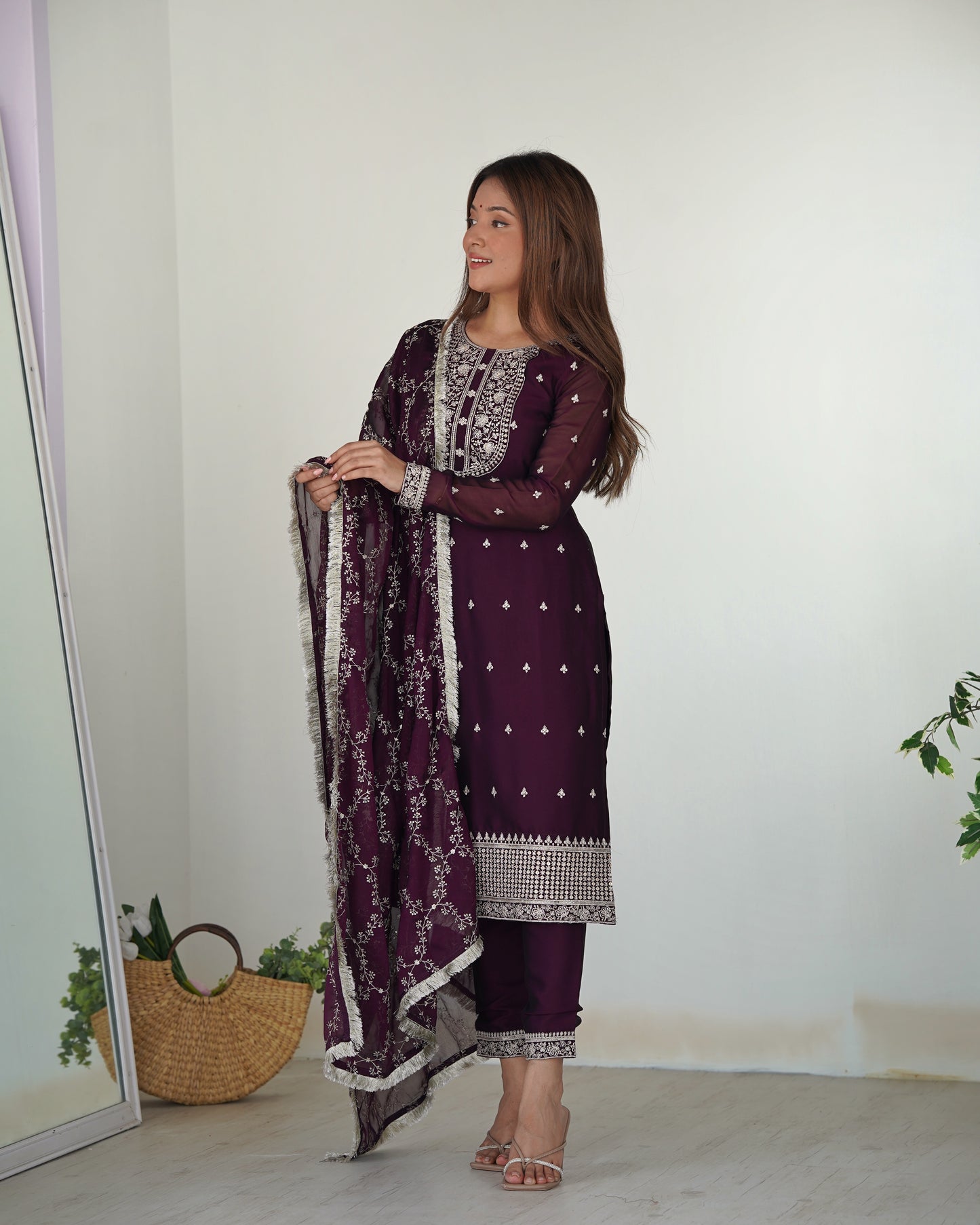 Embroidery Sequence Work Trending Pakistani Suit