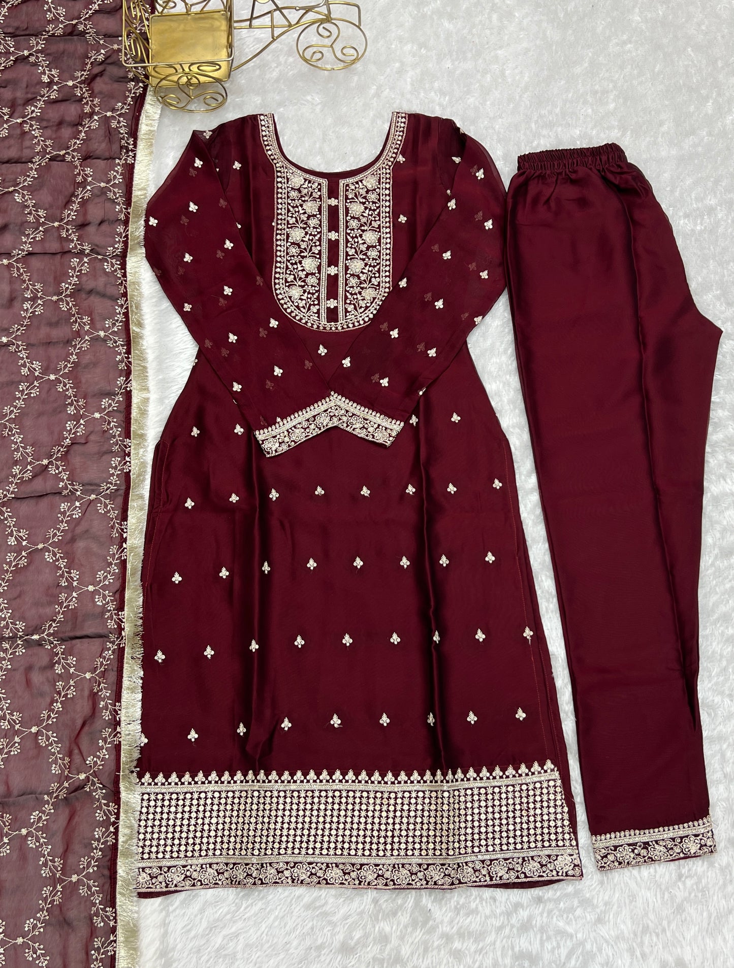 Embroidery Sequence Work Trending Pakistani Suit