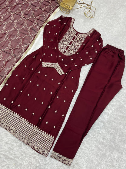 Embroidery Sequence Work Trending Pakistani Suit