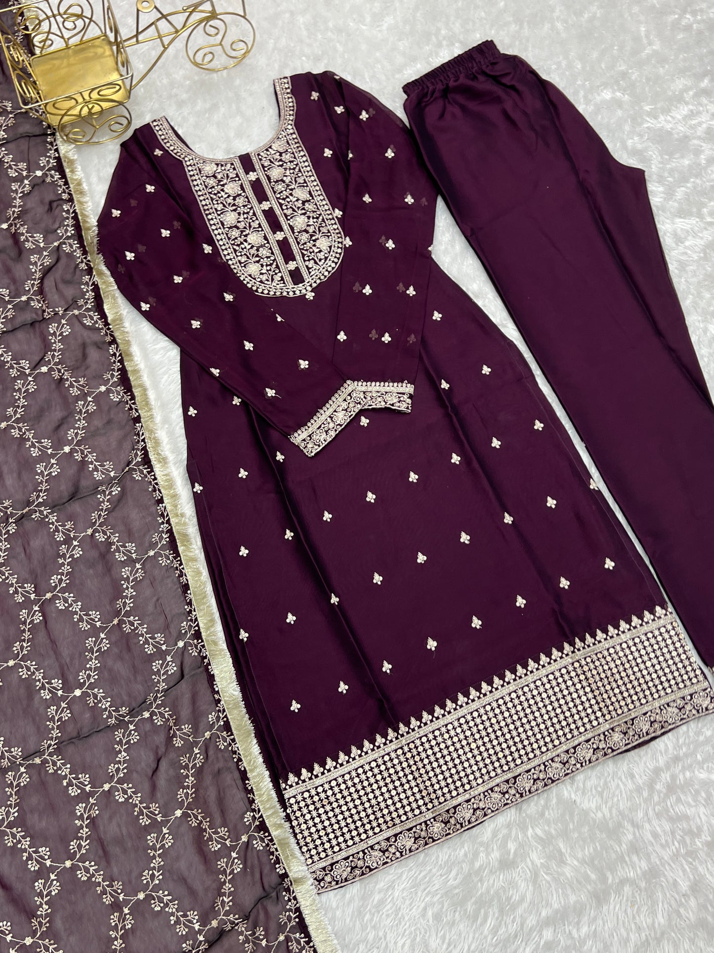 Embroidery Sequence Work Trending Pakistani Suit