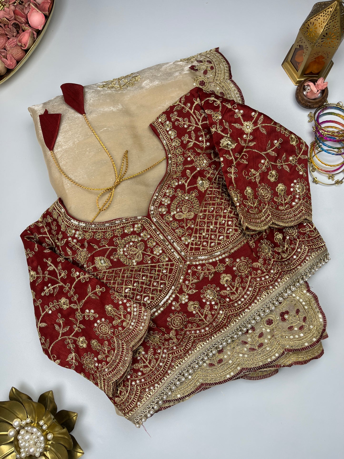 Beautiful Soft Rich Jimmy Silk With Sequins Embroidery Work Saree