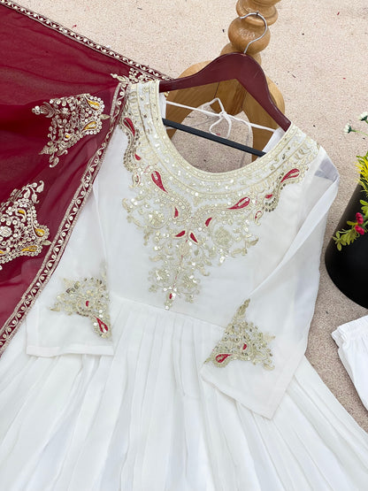 Wedding Special Heavy Multi Sequence Work Top Suit