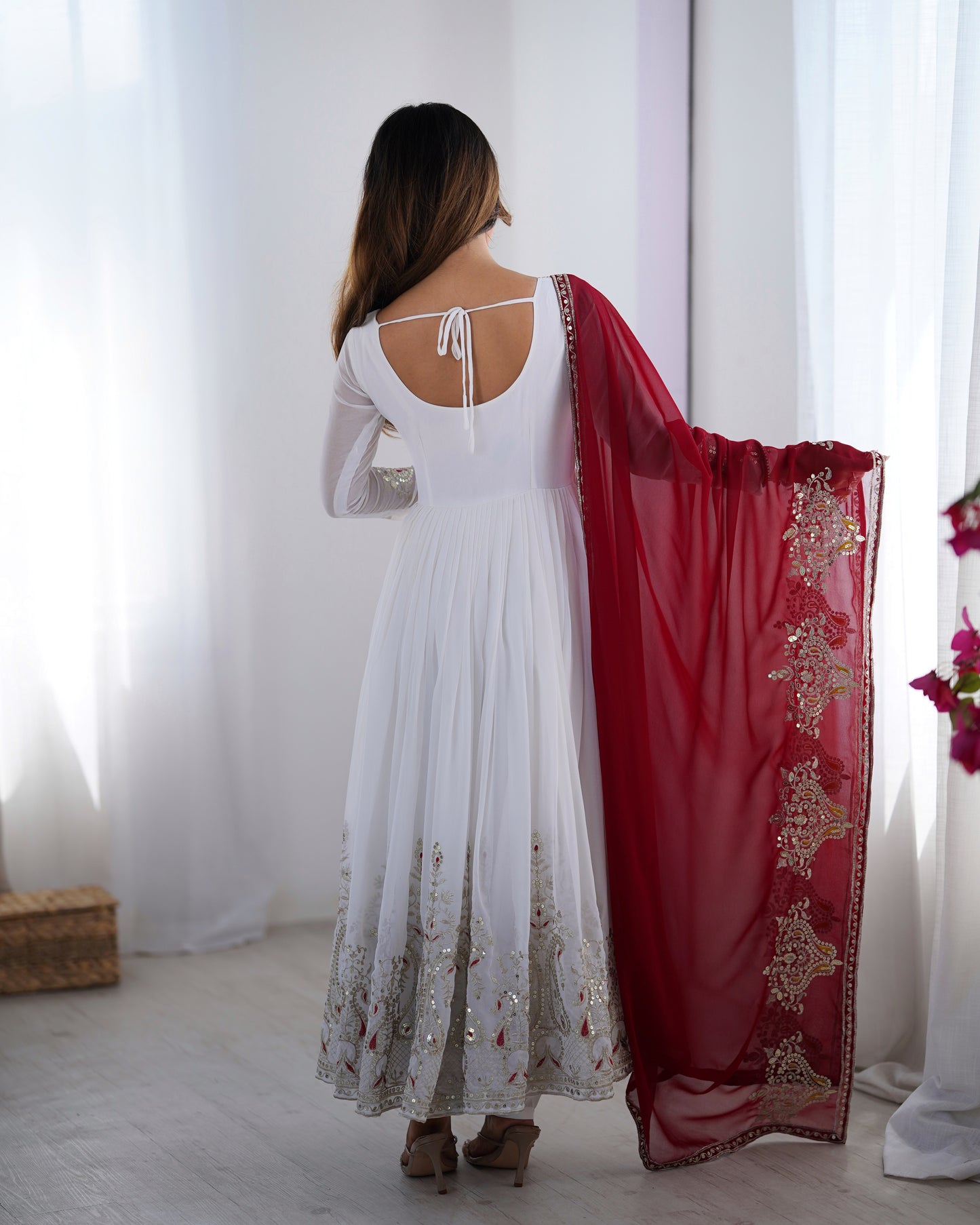 Wedding Special Heavy Multi Sequence Work Top Suit