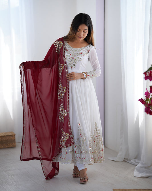 Wedding Special Heavy Multi Sequence Work Top Suit