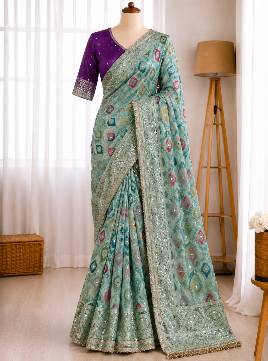Heavy Satin Silk Banarasi Zari Rangkat Work Saree