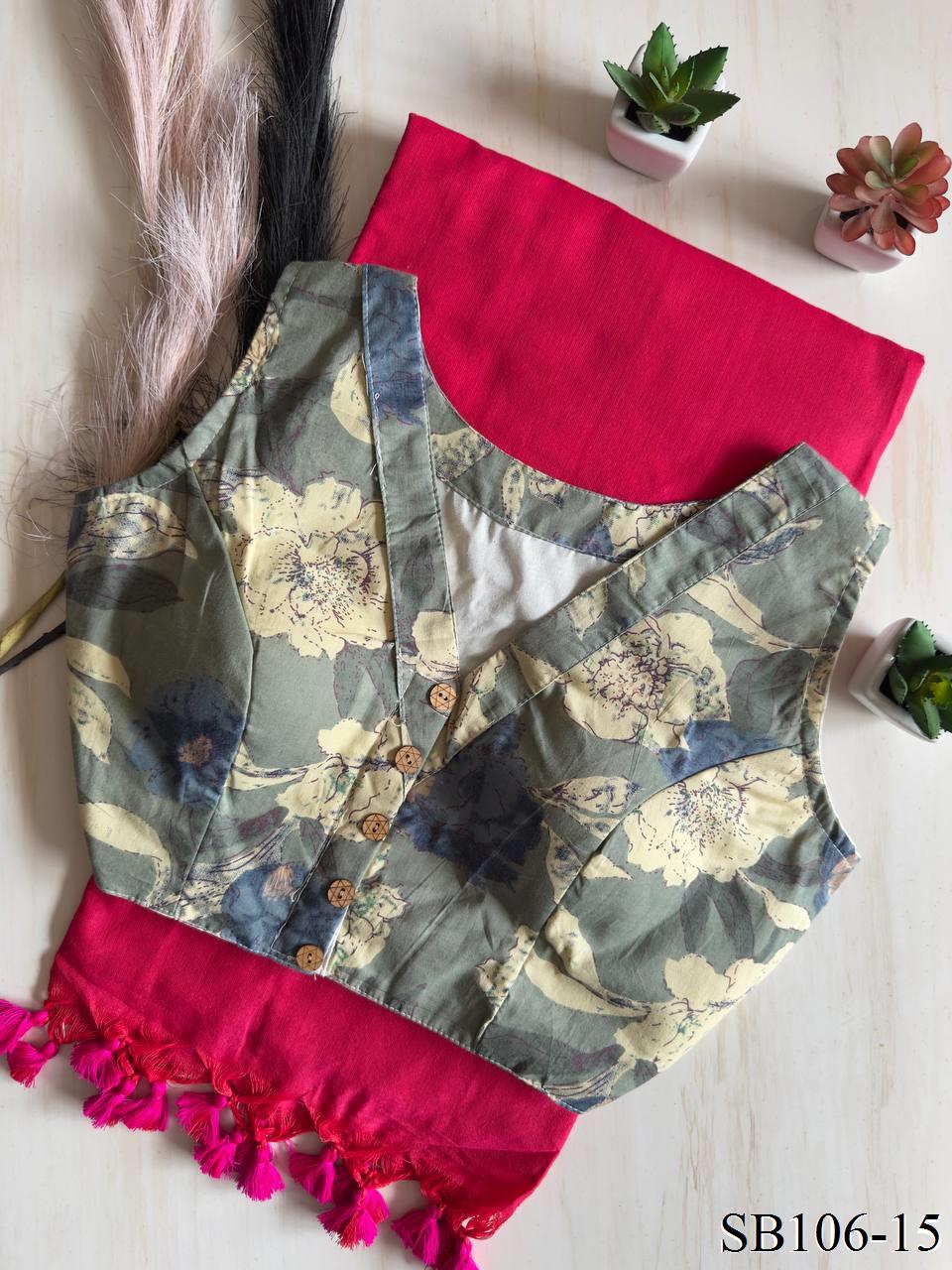 Cotton Silk With Digital Print Saree
