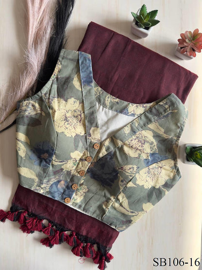 Cotton Silk With Digital Print Saree