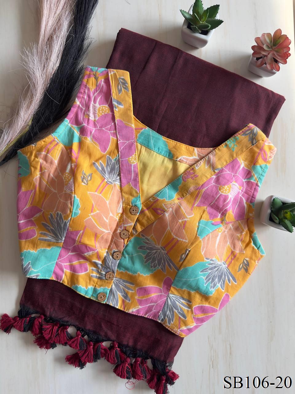 Cotton Silk With Digital Print Saree