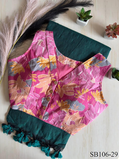 Cotton Silk With Digital Print Saree