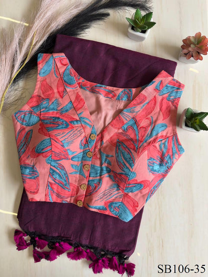 Cotton Silk With Digital Print Saree