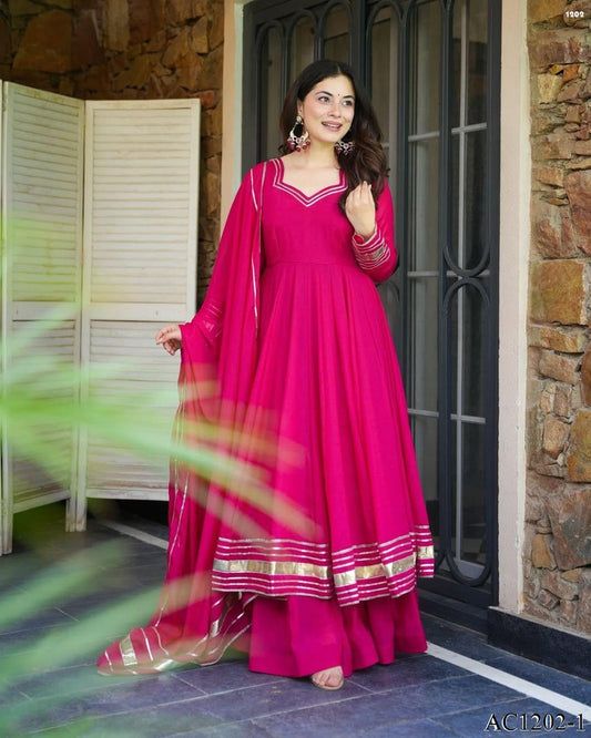 Pink Color Soft & Premium Look Top Plazzo