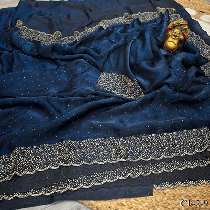Space Silk With Jarkhan Silk Silk Saree