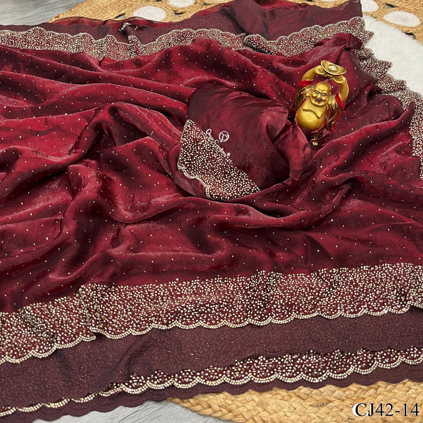 Space Silk With Jarkhan Silk Silk Saree